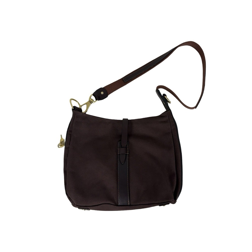Coronado Leather Womens Bag Brown Leather And Canvas NRA Wear Satchel With Keys